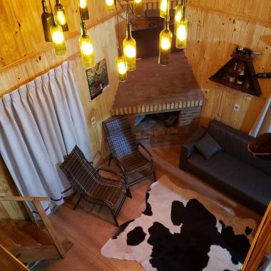 Interior de una cabaña